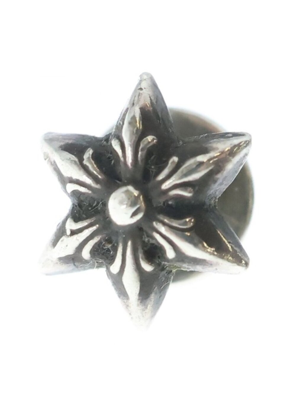 Chrome Hearts CO Star Stud Earrings Silver